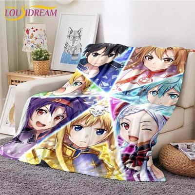 Manta Asuna Sword Art Online, manta para sofá cama, manta súper suave y cálida, manta de forro polar