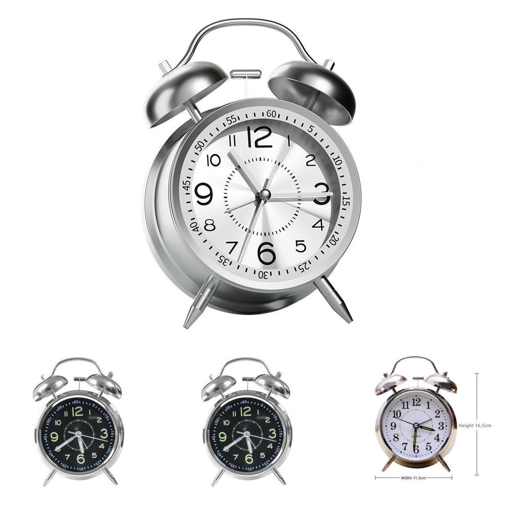 Moderner Quarz-Wecker für Erwachsene Mit lautem Nachtlicht-Design Doppelglocken-Design