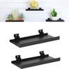 Sturdy Metal Slats Wall Shelves Portable Slats Wall Mounted Rack Shelves For Art Display And Office Organization