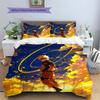 Naruto Uzumaki Patterned Pillowcase & Duvet Cover Set Anime Fan Favorite Decor Bedding for Bedroom Use Gift.-TING
