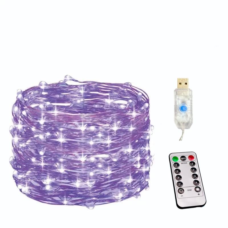 USB светодиодная гирлянда 5M/10M/20M/30M 8Mode Пульт дистанционного управления Светильники Сказочные гирлянды Свадьба Рождество Праздничный Декор лампы Новый год