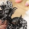 AWAYTR Leopard Peony Flower Hair Claws Floral Hair Clips Crab For Women Girl Gift Hair Accessories Valentine Headwear