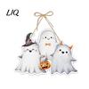Halloween Themed Hanging Ornament Pumpkin Door Decor, Spooky Festive Wall for Party Holiday Decor Scene, Front Entryway Decoration, Trick or