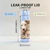 1PC Two Cute Puppy Dogs Snuggling Print 750ml Color Plastic Sports Water Bottle Leakproof Flip Straw Lid Suitable for Sports Office Home Use