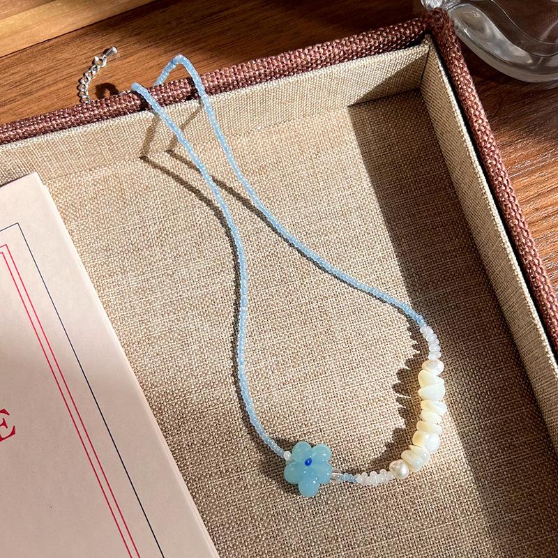 Sweet Dopamine Beaded Necklace: Trendy Heart, Flower & Bow Choker