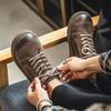 Men's Retro Genuine Leather Casual Shoes, Stylish Lace-Up, Ultra-Durable Outsole, Must-Have for Trendsetters Street & Daily Vibe