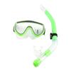 Adult Tempered Glass Diving Mask With Breathing Tube Snorkeling Package Set(green)