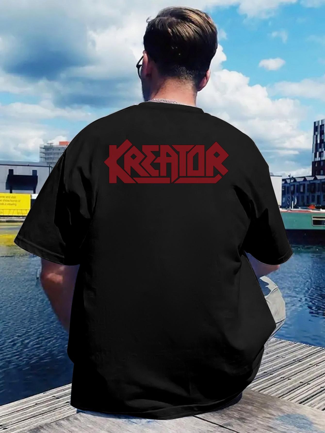 

A Vintage Rock Band Print T-shirt with a Round Neck And Short Sleeves S