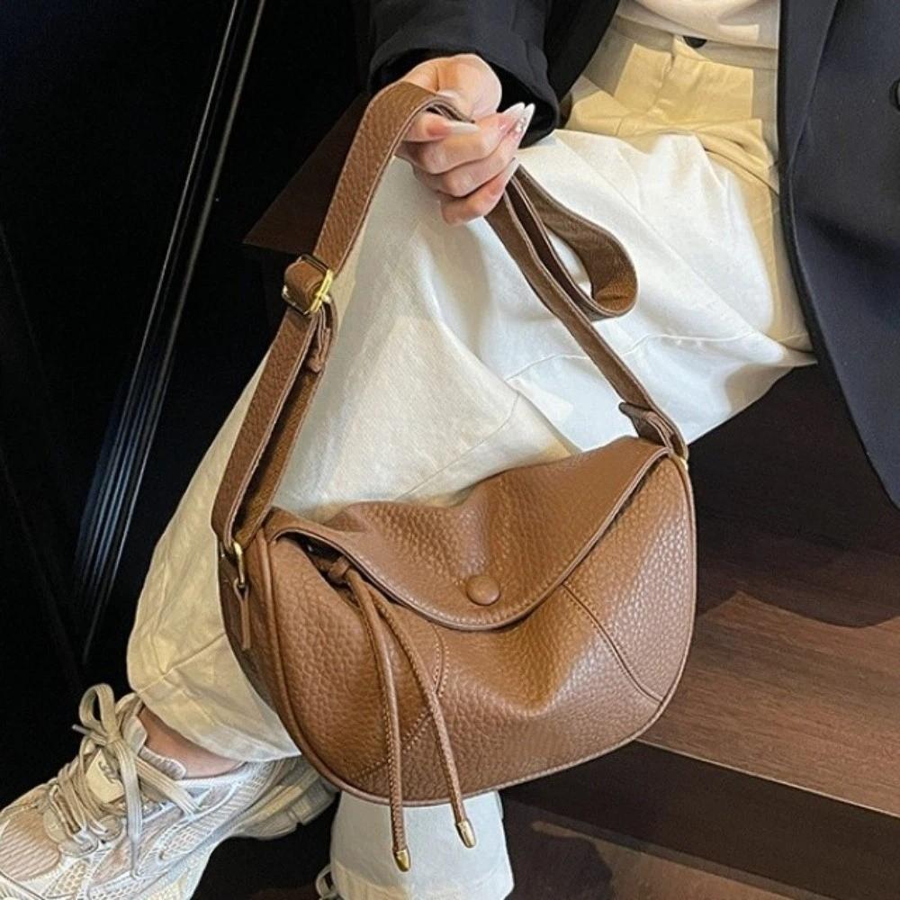 PU Dumpling Shaped Crossbody Bag Versatile Small Size Everyday Bag Travel