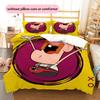 Uncle Grandpa  Pattern Bedding Quilt Set  Home Decoration  Gift (1 * Duvet Cover + 2 * Pillowcase  Without Core)
