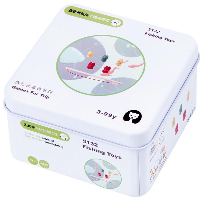 Tangram Gomoku Puzzle Building Blocks Iron Boxes Children Early Toys Education