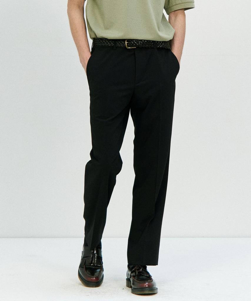 BASIC HOUSE Tr Spandex Loose Tapered Hidden Banding Slacks Lzpt3102