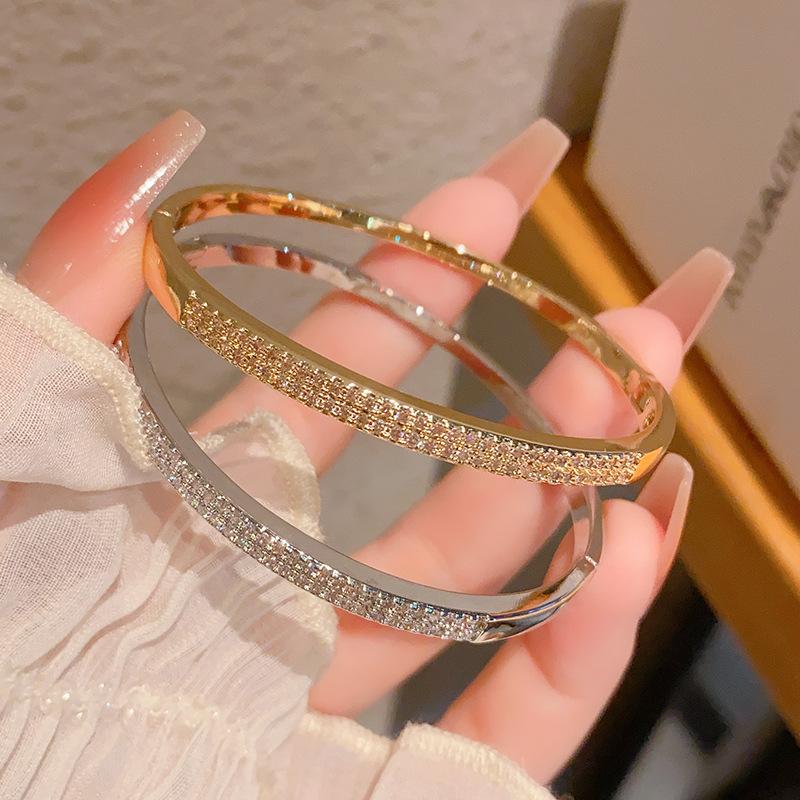 Full of diamonds zircon bracelet flash niche design temperament versatile personality bracelet jewelry