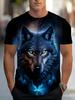 2026 Hot Selling Fashionable Cool Domineering Black Lion Texture 3D Printing Fast Drying Outdoor Street Dance T-shirt Large Size