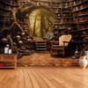 Bookshelf Tapestry Fairy Tale Forest Academic Tapestry Wall Hanging Fantasy Witch Backdrop for Bedroom Living Room Decor