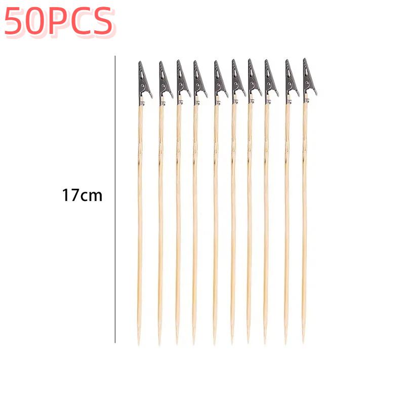 50Pcs Wood And Metal Detachable Painting Stand Alligator Clamp Diy Craft Model Painting Tools Crocodile Clip