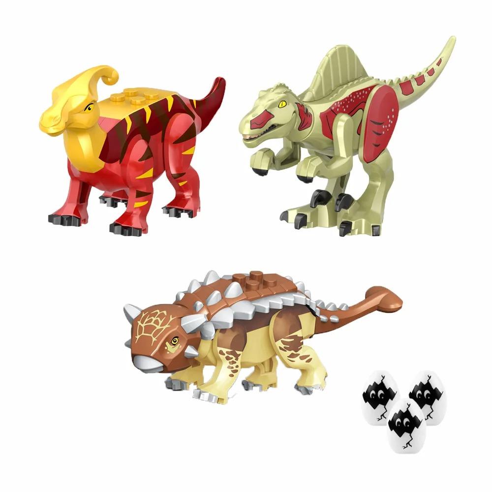 Jurassic Dinosaurier DIY Bausteine Velociraptor Velociraptor Rex Tyrannosaurus Pterosaurier Dilophosaurus Zubehör Steine Spielzeug