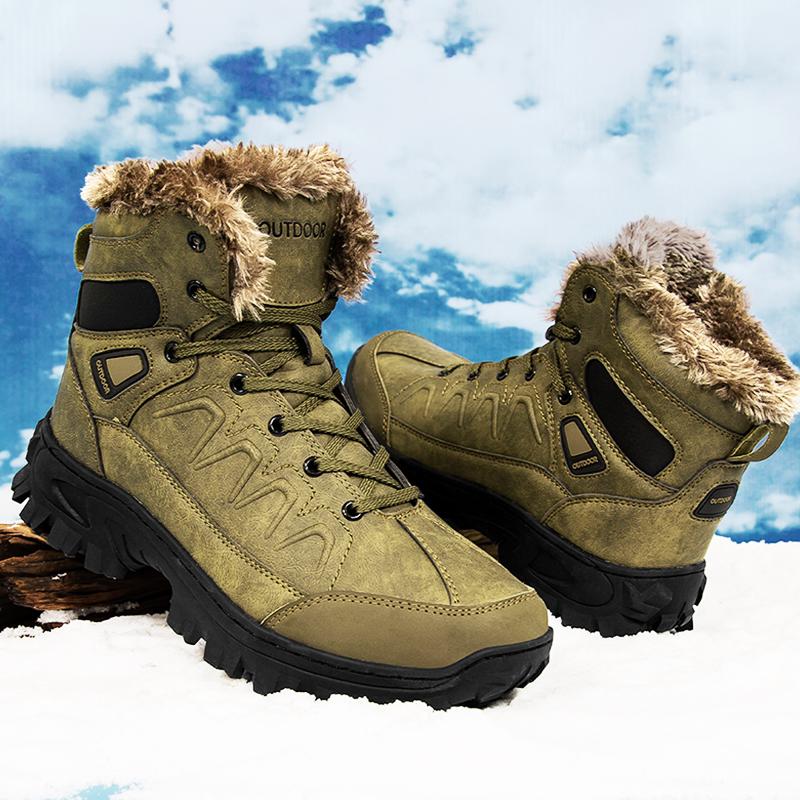 Talla 40- 48 Botas de Nieve de Invierno para Hombre Impermeables para Exteriores Botas de Hombre Estilo Ruso Botines para Hombre Botas de Nieve