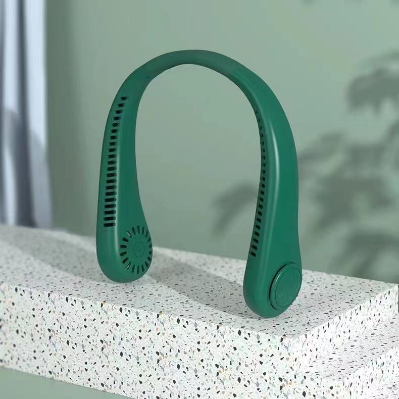 Silent Digital Neck Fan: Leafless, USB Rechargeable, Multi-Speed, Compact Design for Outdoor Sports
