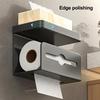 Bathroom Storage Organizer Modern Bathroom Organizer Wall-mounted Toilet Paper Holder with Strong Load-bearing for Tissue