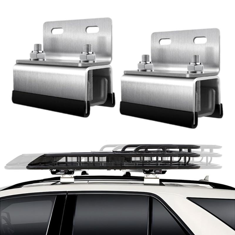 4 Stück Stahl-Solarmontageklemmen Solarhalterungen Yacht-Dachträger-Stabilisatoren Wetterfestes Design Einfaches Werkzeug Ohne Montage