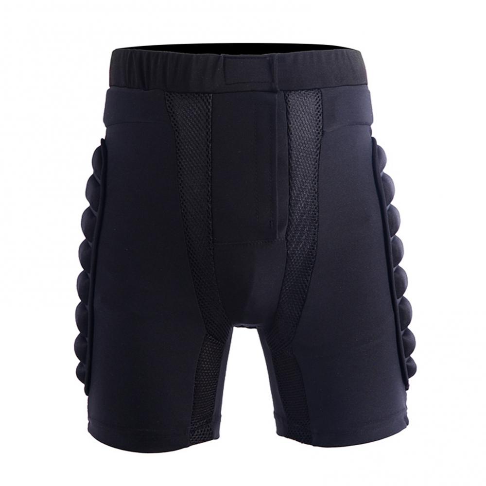 Unisex Polyester Motorcycle Snowboard Ski Protective Hip Butt Padded Shorts Cycling Clothing Black Breathable Shorts