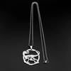 Collana Ciondolo Scheletro di Dinosauro Velociraptor per Donne Uomini Acciaio Inossidabile Colore Oro Animale Hip Hop Maschile Catena a Scatola Gioielli