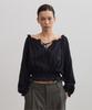 Howaseu Velvette Layer Blouse (Dark Navy)