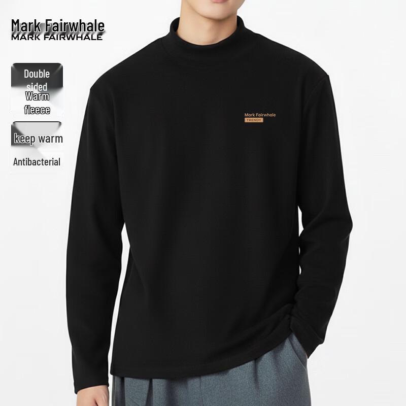 Mark Fairwhale Men's Double-Sided Brushed Fleece-Lined Thermal Long-Sleeve Base Layer T-Shirt