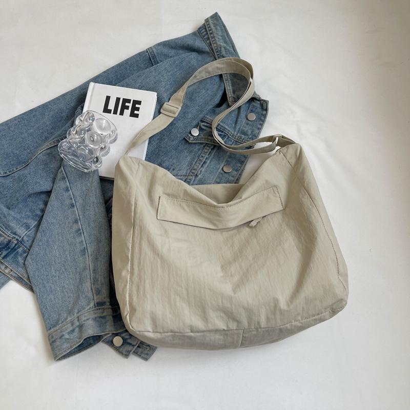 Solid Color Women's Tote Bag Large Capacity Shoulder Crossbody Bag