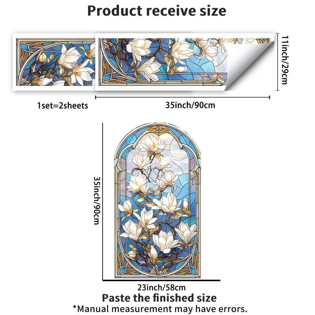 Vintage Magnolia Flower Texture Bedroom Living Room Study Wall Beautification Decoration Stickers