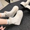 Woman Ankle Boots 2026 Autumn Fashion Platform Flats Shoes Female Round Toe Comfortable Non Slip Outdoor Short Boots Botas Mujer