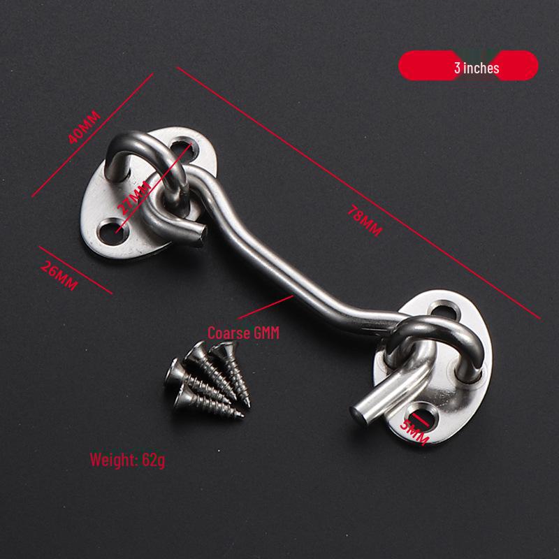 Wooden Window Windproof Stainless Steel Hook for Sliding Doors