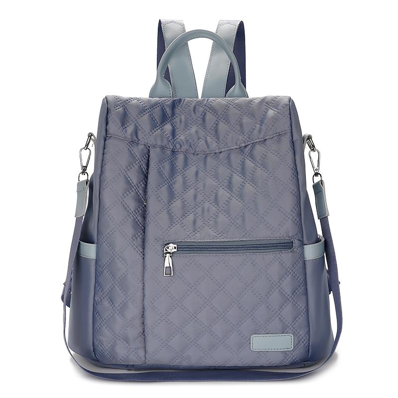 

Женский рюкзак, нейлоновый легкий дорожный рюкзак, школьная сумка с несколькими карманами синий