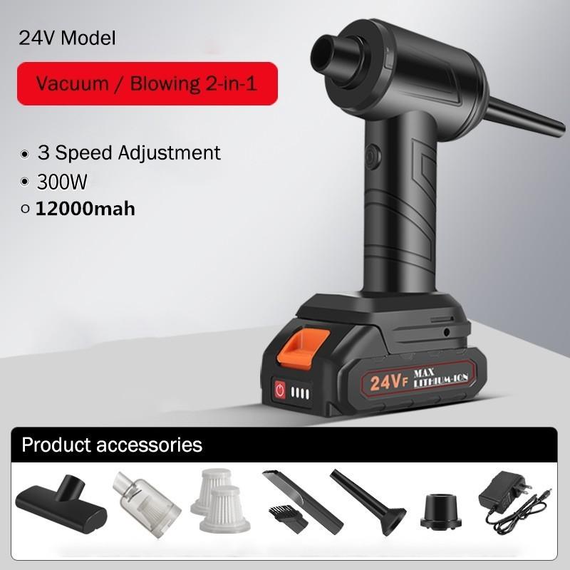 

Многофункциональный ручной пылесос беспроводной мощный пылеуловитель бытовой всасывающий и выдувающий пылесборник 2 в 1 24V 300W version