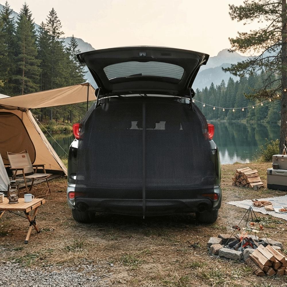 Belüftetes Magnetisches Auto-Kofferraum-Mückennetz Sonnenschutz SUV Heckklappen-Sichtschutz Camping