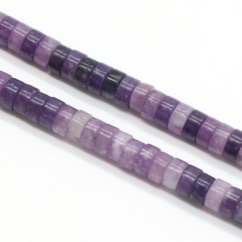 1 Strang, Heilkristallperlen, Runde Scheibe Naturstein Edelsteine Lose Abstandshalterperlen für Schmuckherstellung DIY Halskette Armband Fußkettchen Zubehör