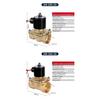 Electric Brass Solenoid Valve 1/4" 3/8" 1/2" 3/4" 1" 2" Normally Closed Normally Open Valve for Water Oil Air 12V 24V 220V 110V