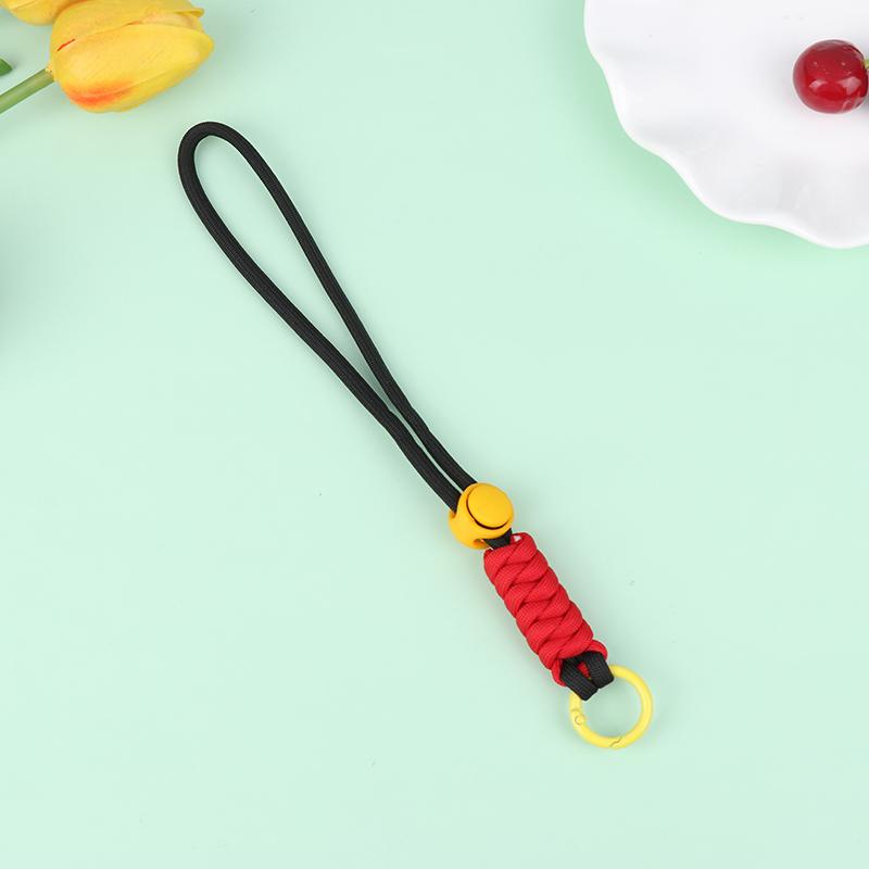 1Pc Color Combination Knot Mobile Lanyard Creative Short Braided Lanyard Mobile Phone Case Key Ring Can Be Detachable Anti-Loss