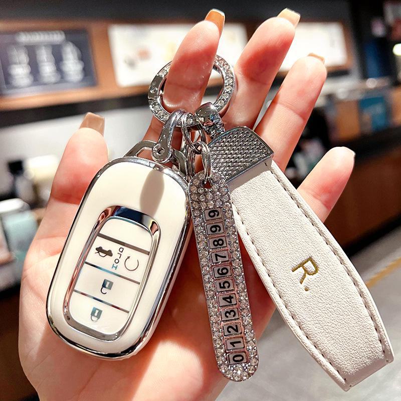 Compatible Key Cover for 2023 Honda 11th Gen Civic 11CRV - Stylish High-End Shell with Buckle