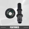 Car Fuel Line Hose Quick Release Connector Kit Straight 1/2" 12.61mm SAE to 1/2" 12mm Disconnect Hose Plastic Gray