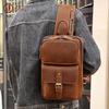 Men's Retro Genuine Leather Crossbody Chest Bag