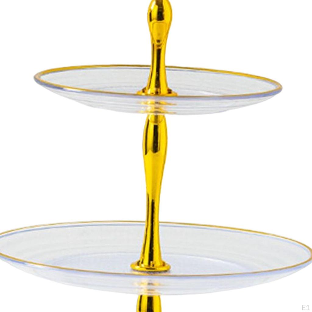 3 Tiers Cupcake Stand, Tiered Dessert Round Plate for Tea Party Wedding Birthday Kitchen