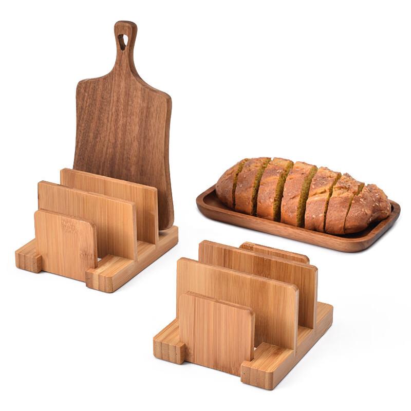 Bamboo Cutting Board and Pot Lid Storage Rack