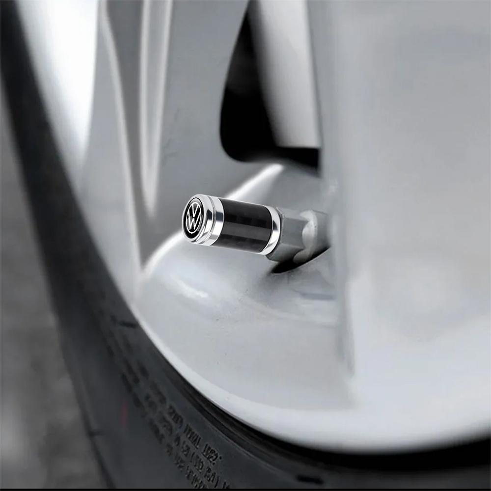 4PCS Car Styling Wheel Tire Valve Stem Cover Cap For VW GTI Golf 7 Passat R Scirocco Jetta MK6 Touareg Bora GTD Tiguan MK4 Polo Bu2