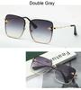 Outdoor Metal Frame Square Sunglasses Women Men Luxurious Lovely Sun Glasses Mirror Black Colors Designer Brand Fashion