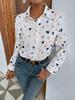 1116 European and American style women's cardigan long-sleeved shirt 1D printed butterfly versatile top