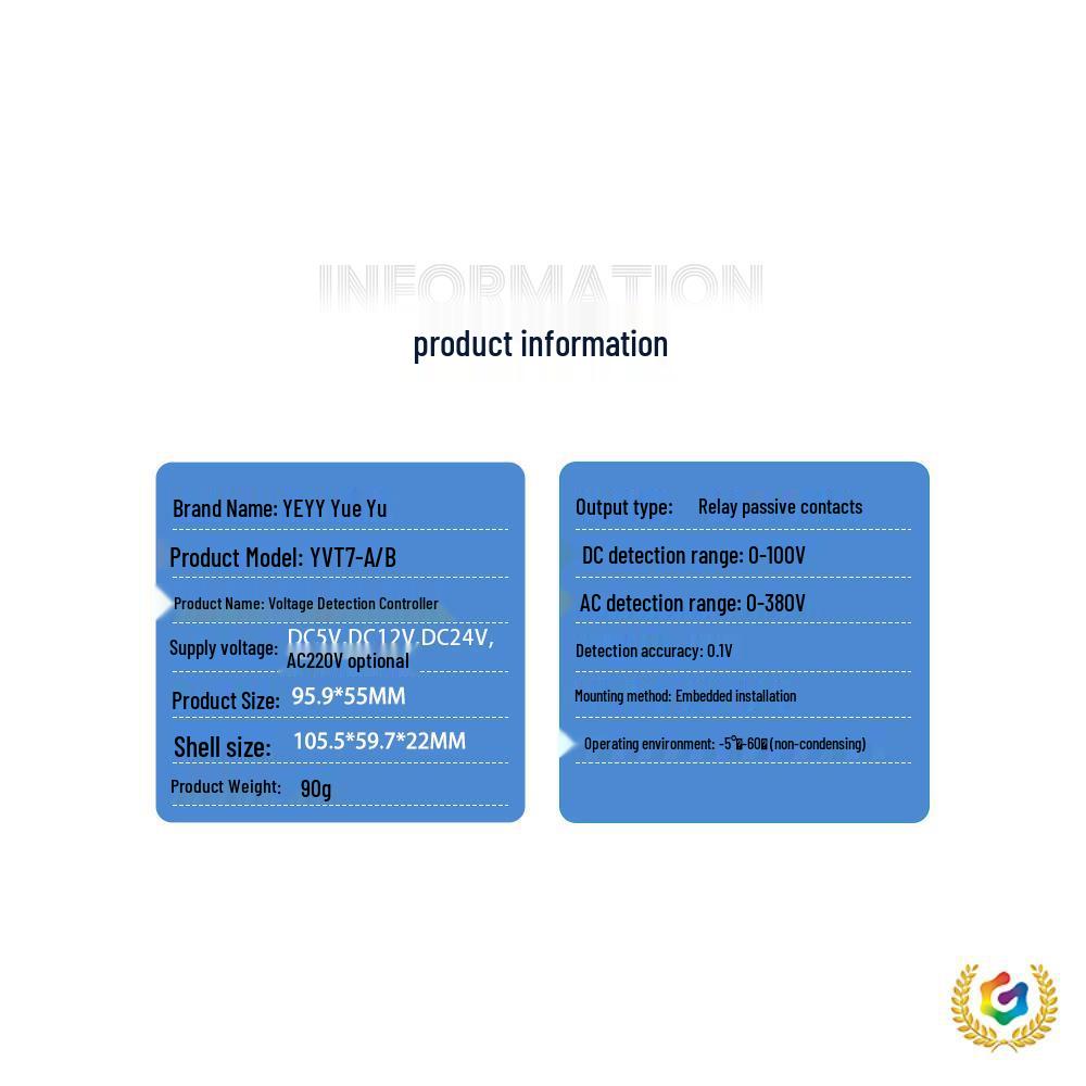 

Voltage Protection Switch: DC Undervoltage/Overvoltage Alarm for Solar Battery Charging YVT7-A 0-100V 5-30V