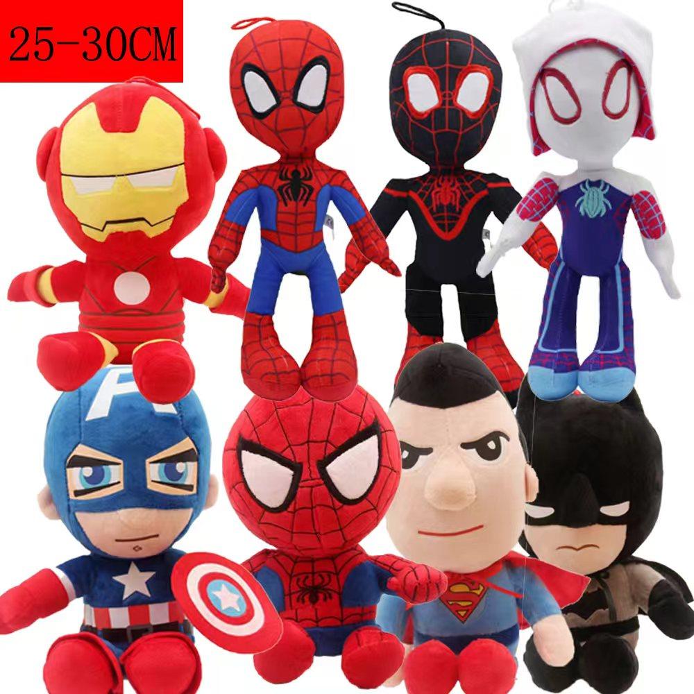 10Pcs Man Spidermaned Plush Toys Movie Dolls Marvel Avengers Soft Stuffed Hero Captain America Iron Christmas Gifts