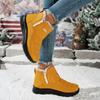 Winter Couple Boots Plush Warm Snow Boots Side Zipper Ankle Boot Couple Cotton Shoes Women Men Winter Boots Botas Invierno Mujer